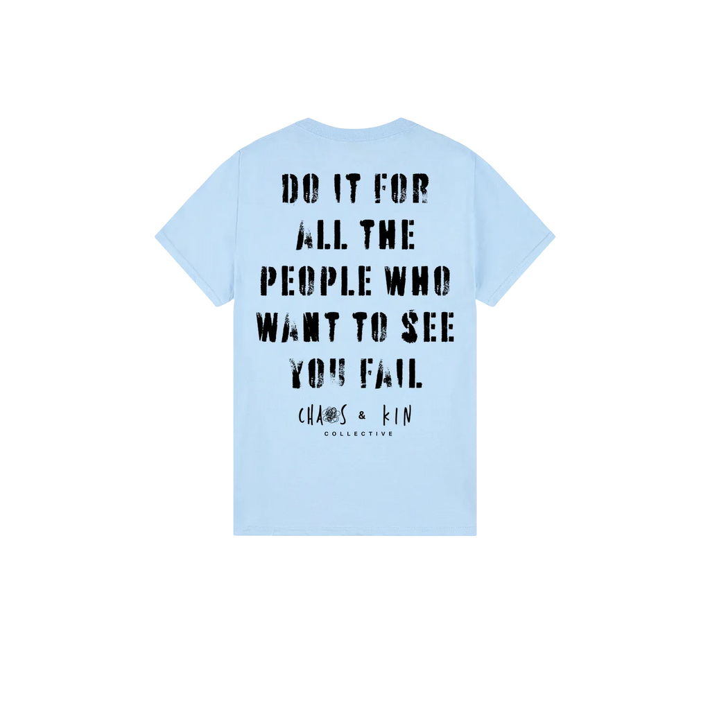 Light Blue back flat lay