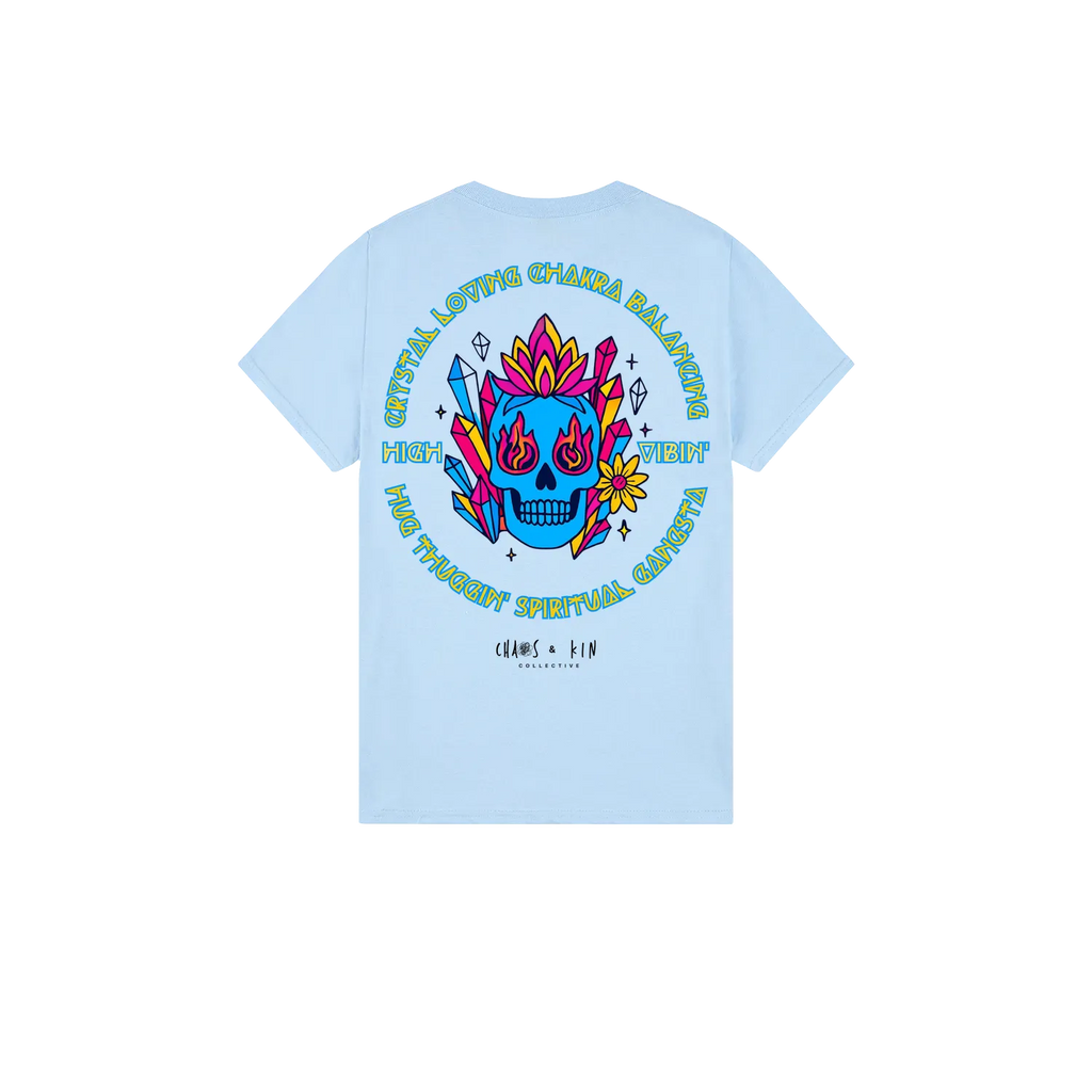 Light Blue back flat lay