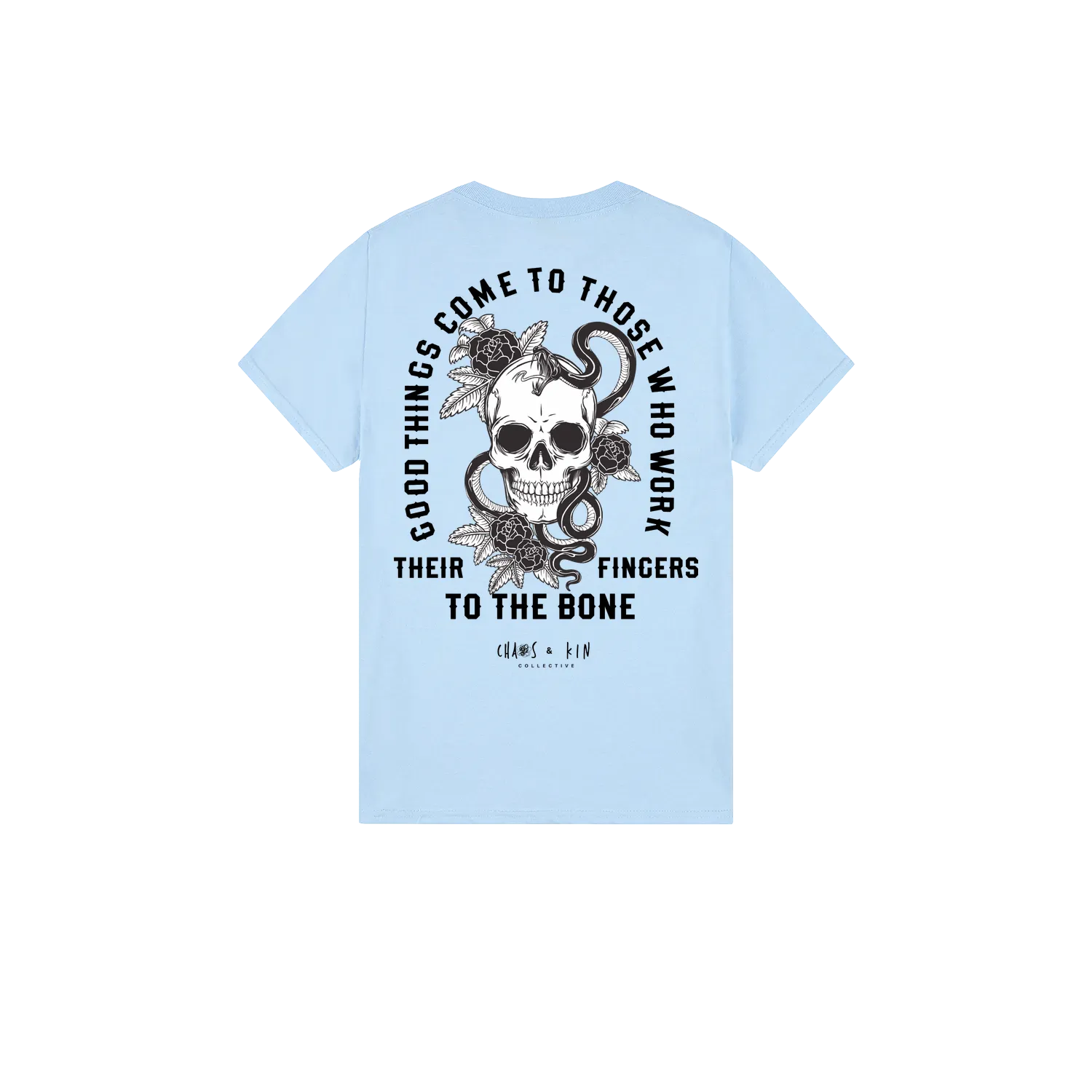 Light Blue back flat lay