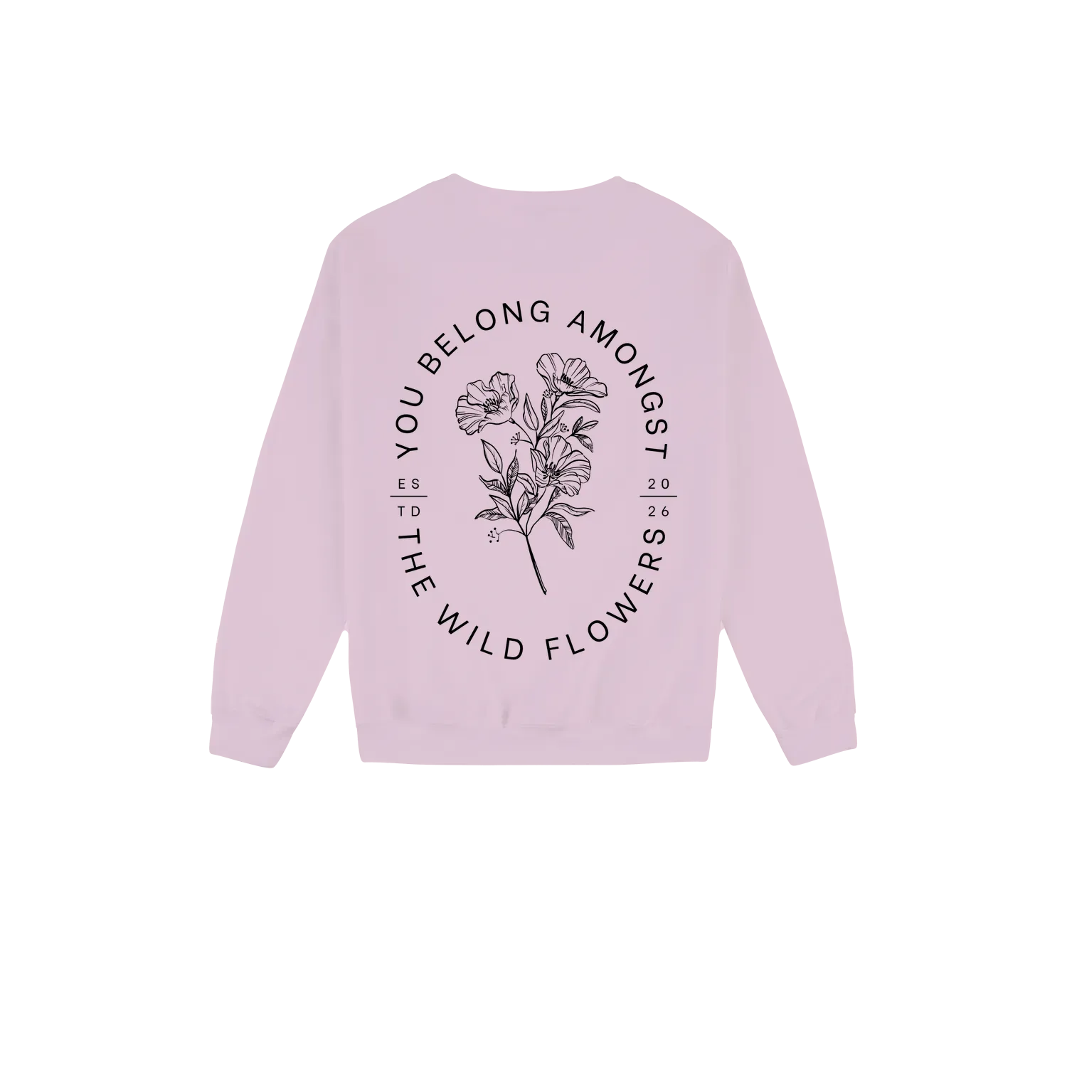 Light Pink back flat lay