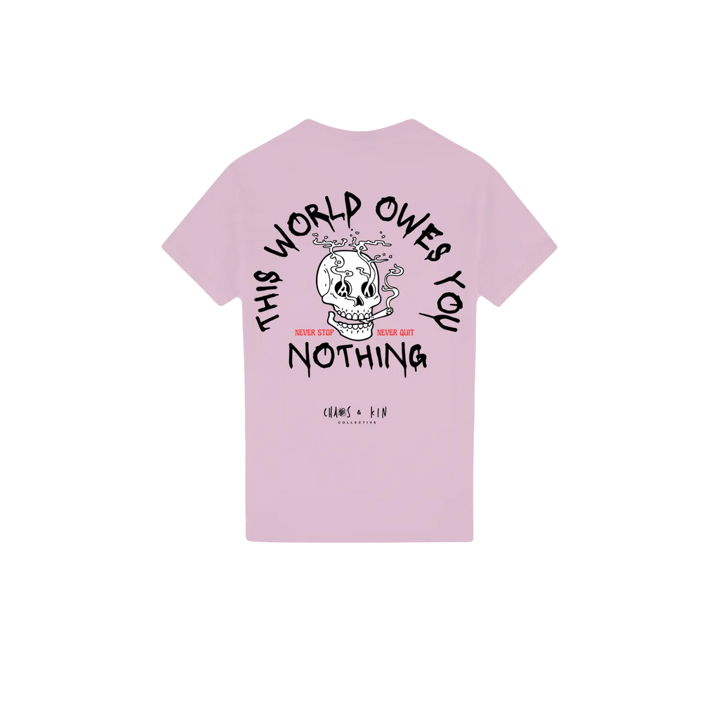 Light Pink back flat lay