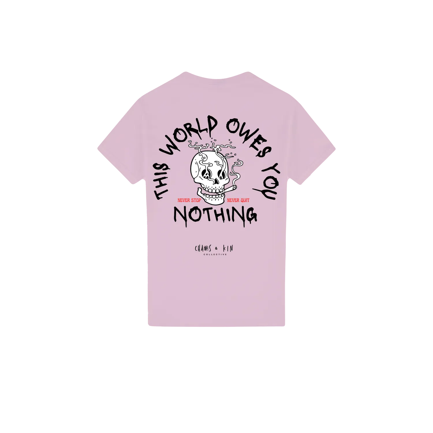 Light Pink back flat lay