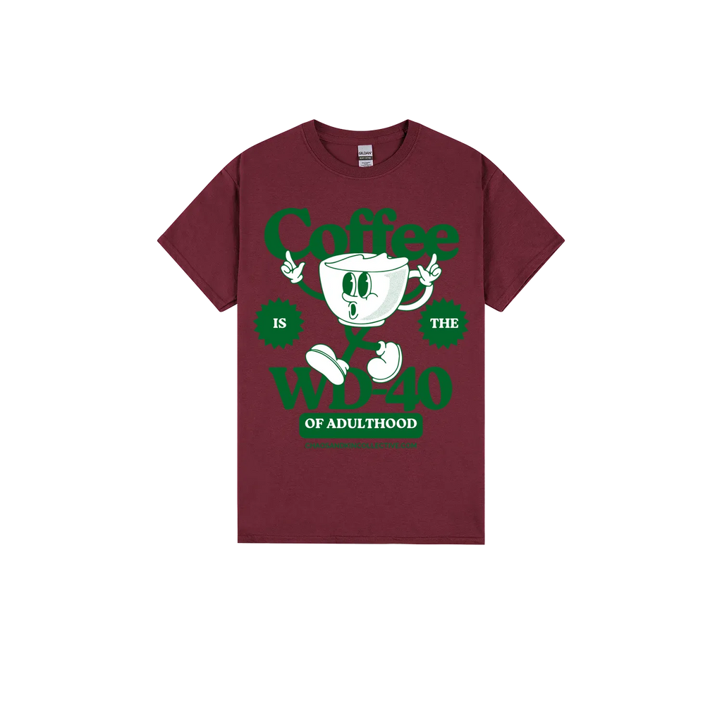 Maroon front flat lay