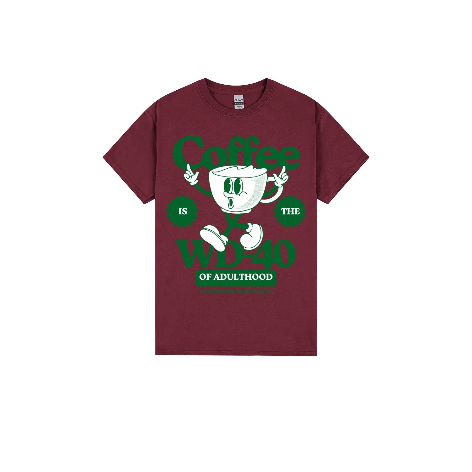 Maroon front flat lay