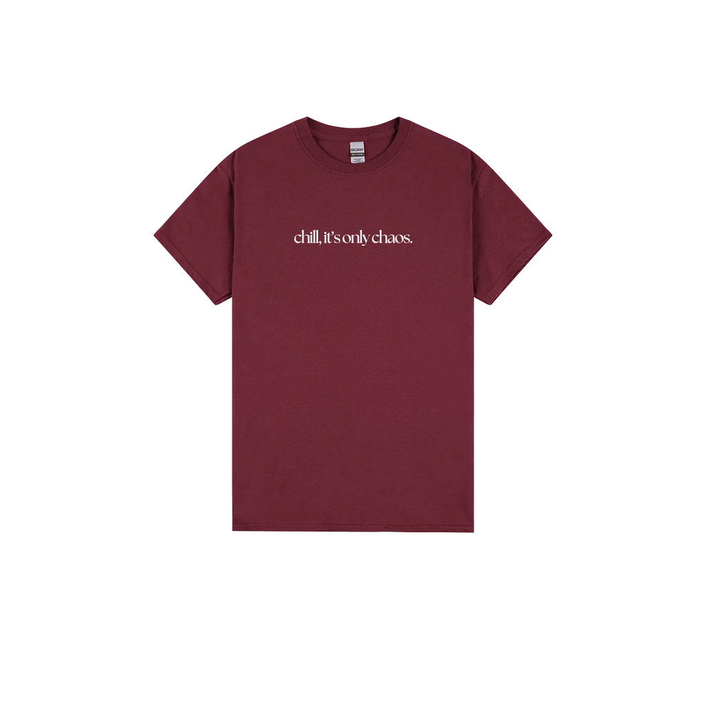 Maroon front flat lay
