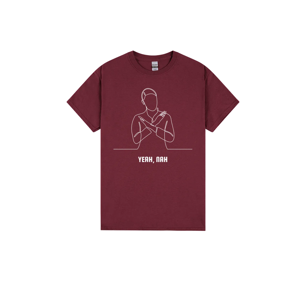 Maroon front flat lay