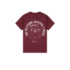Maroon back flat lay