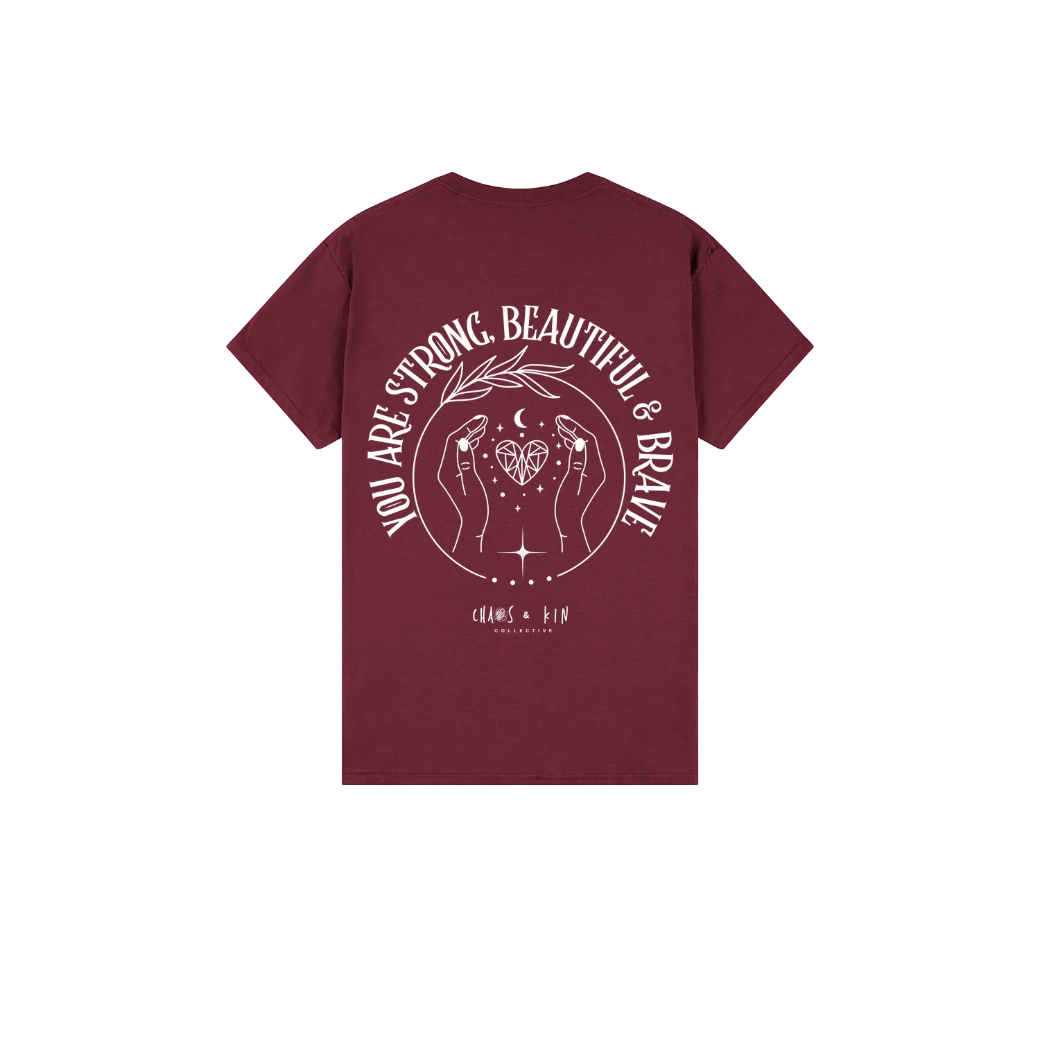 Maroon back flat lay