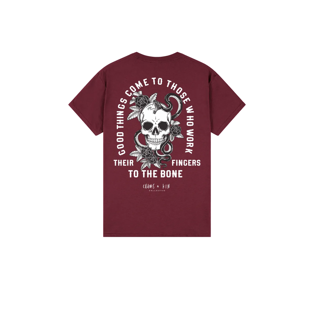 Maroon back flat lay