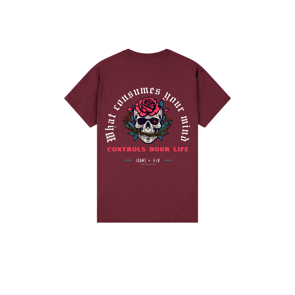 Maroon back flat lay