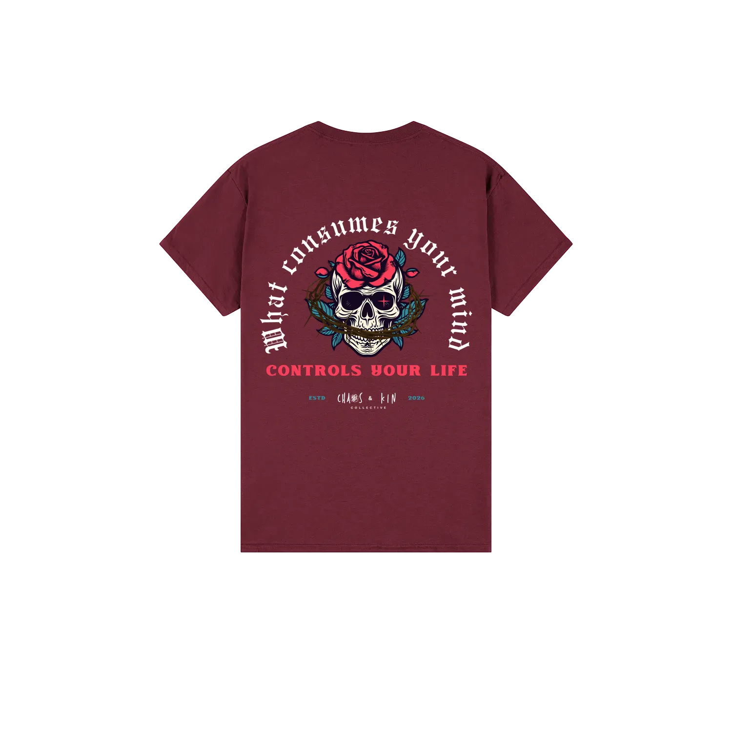 Maroon back flat lay