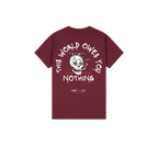 Maroon back flat lay