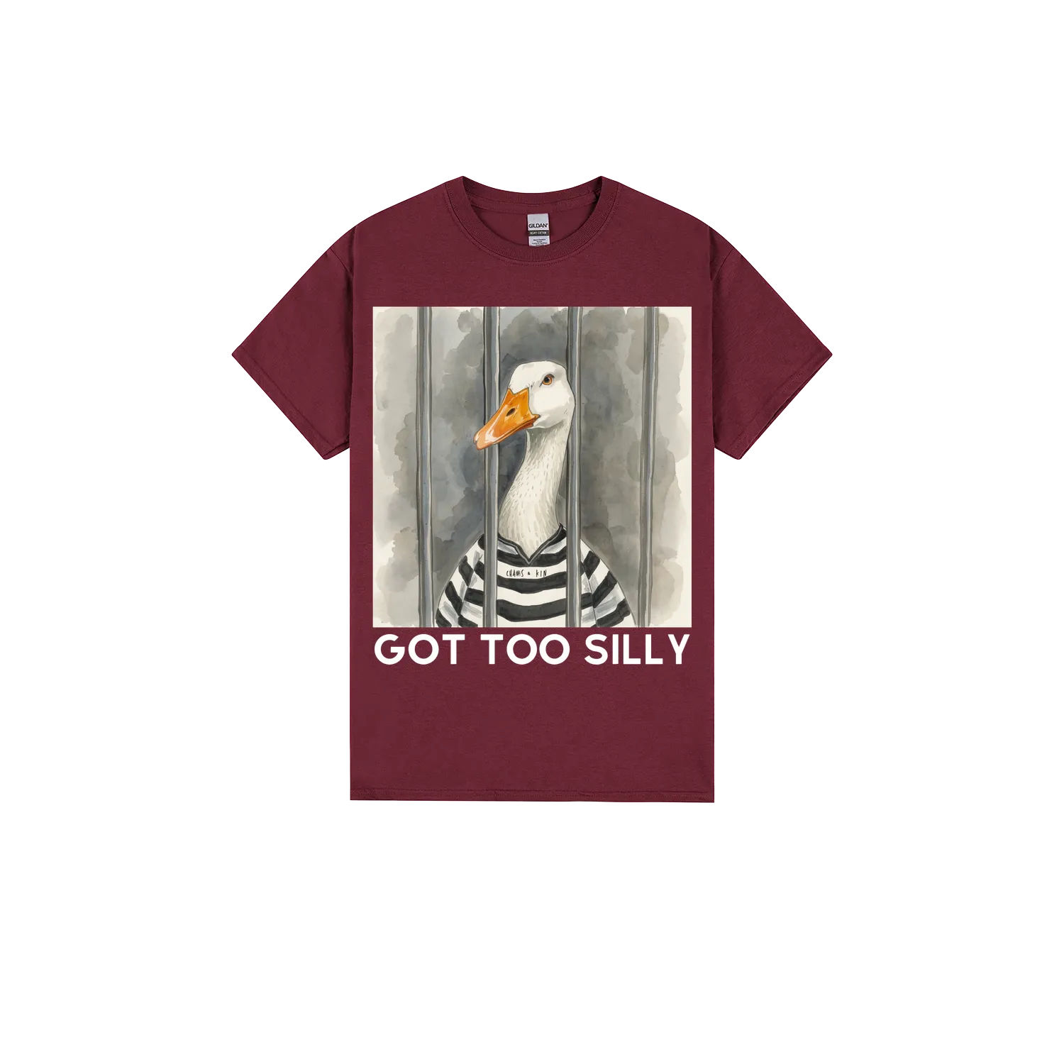 Maroon front flat lay