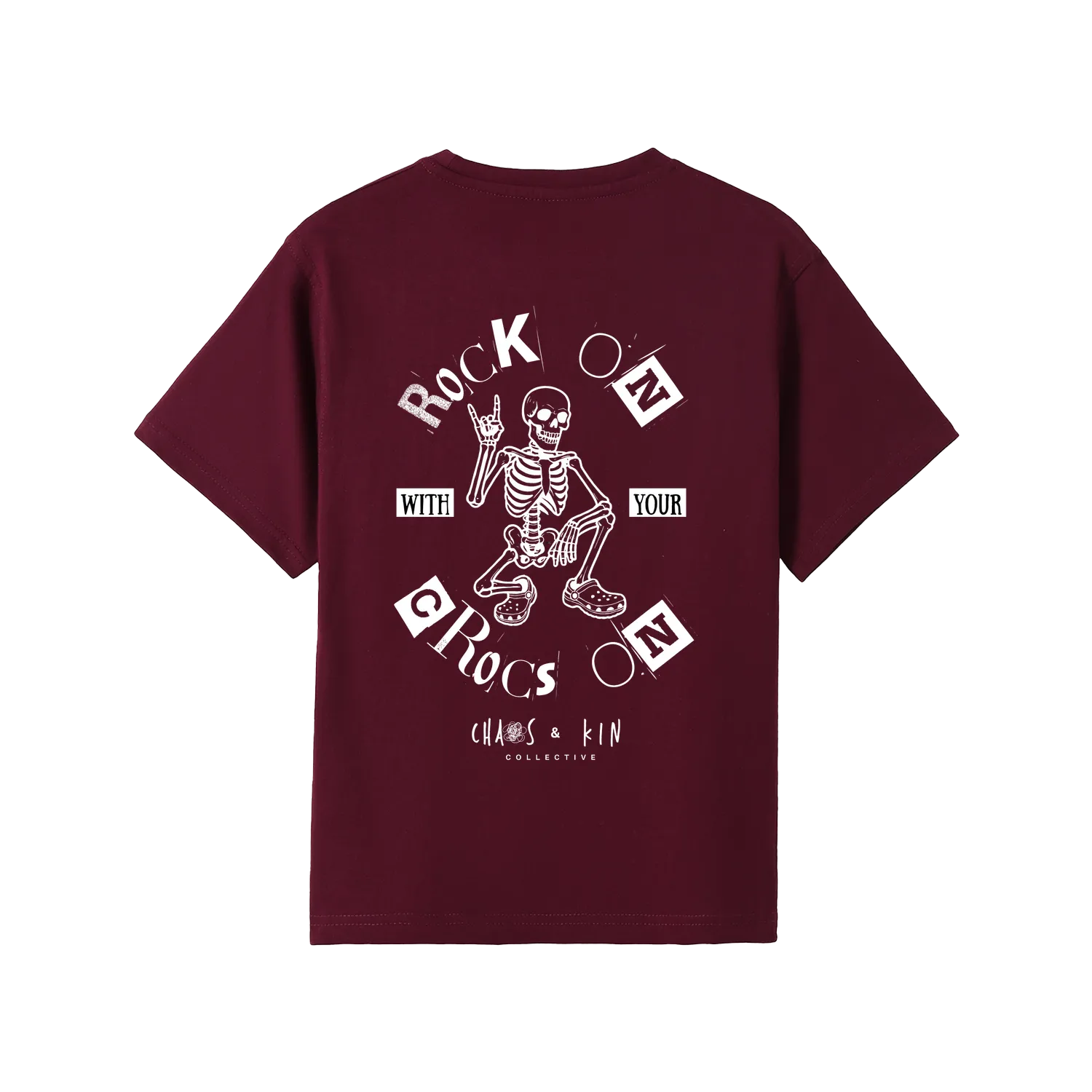 Maroon back flat lay