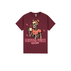 Maroon front flat lay