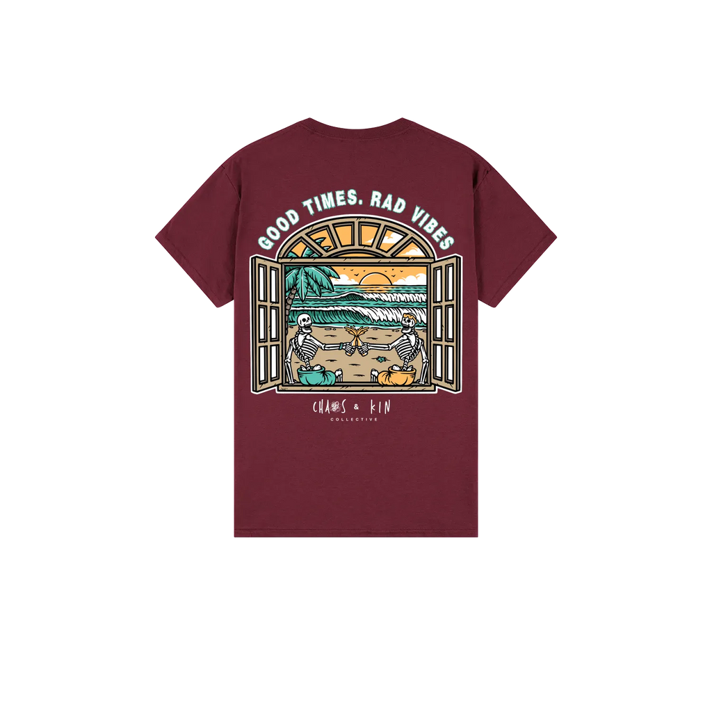 Maroon back flat lay