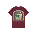 Maroon back flat lay