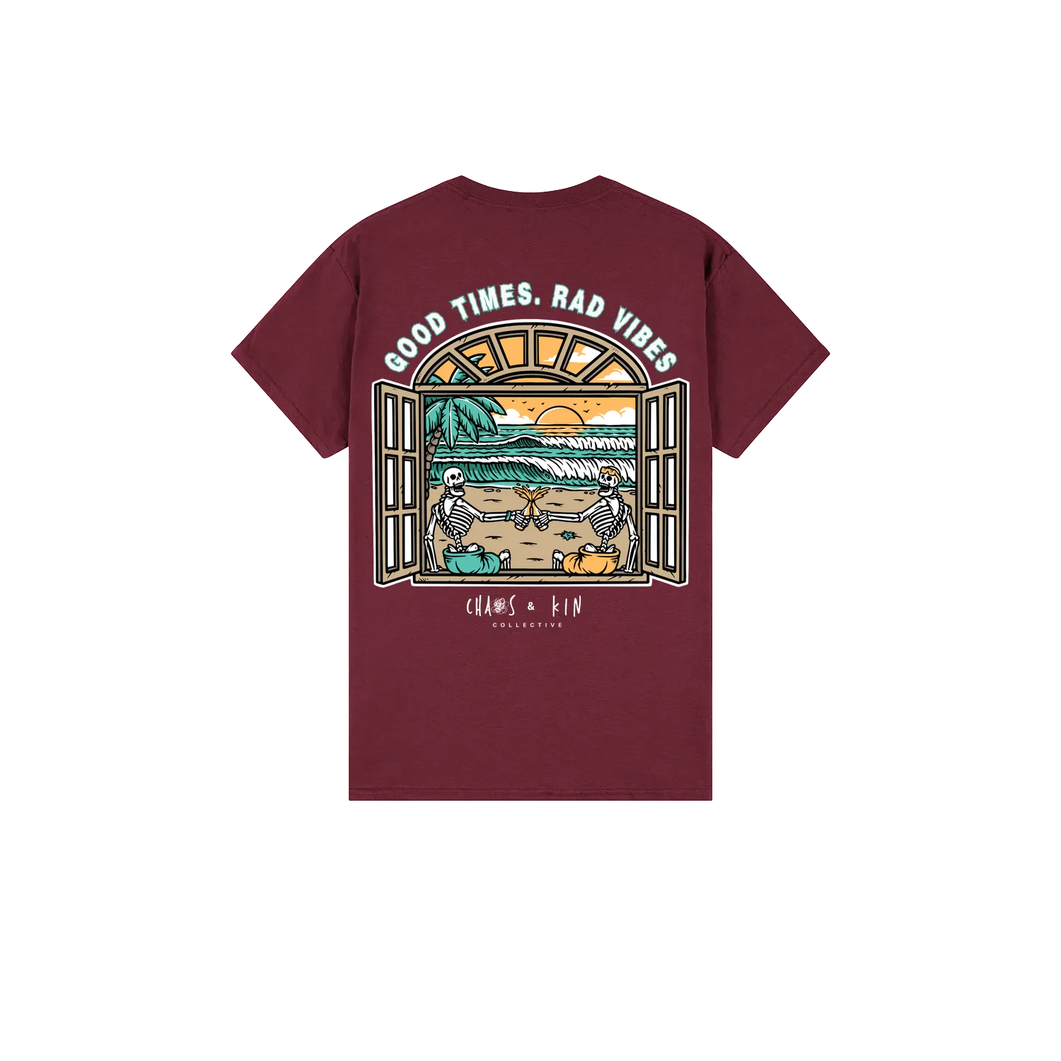 Maroon back flat lay