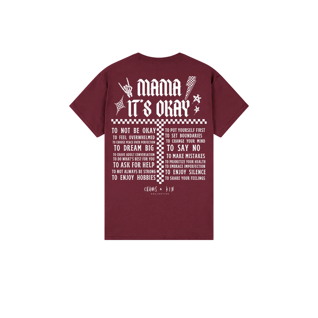 Maroon back flat lay