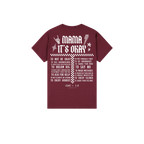Maroon back flat lay