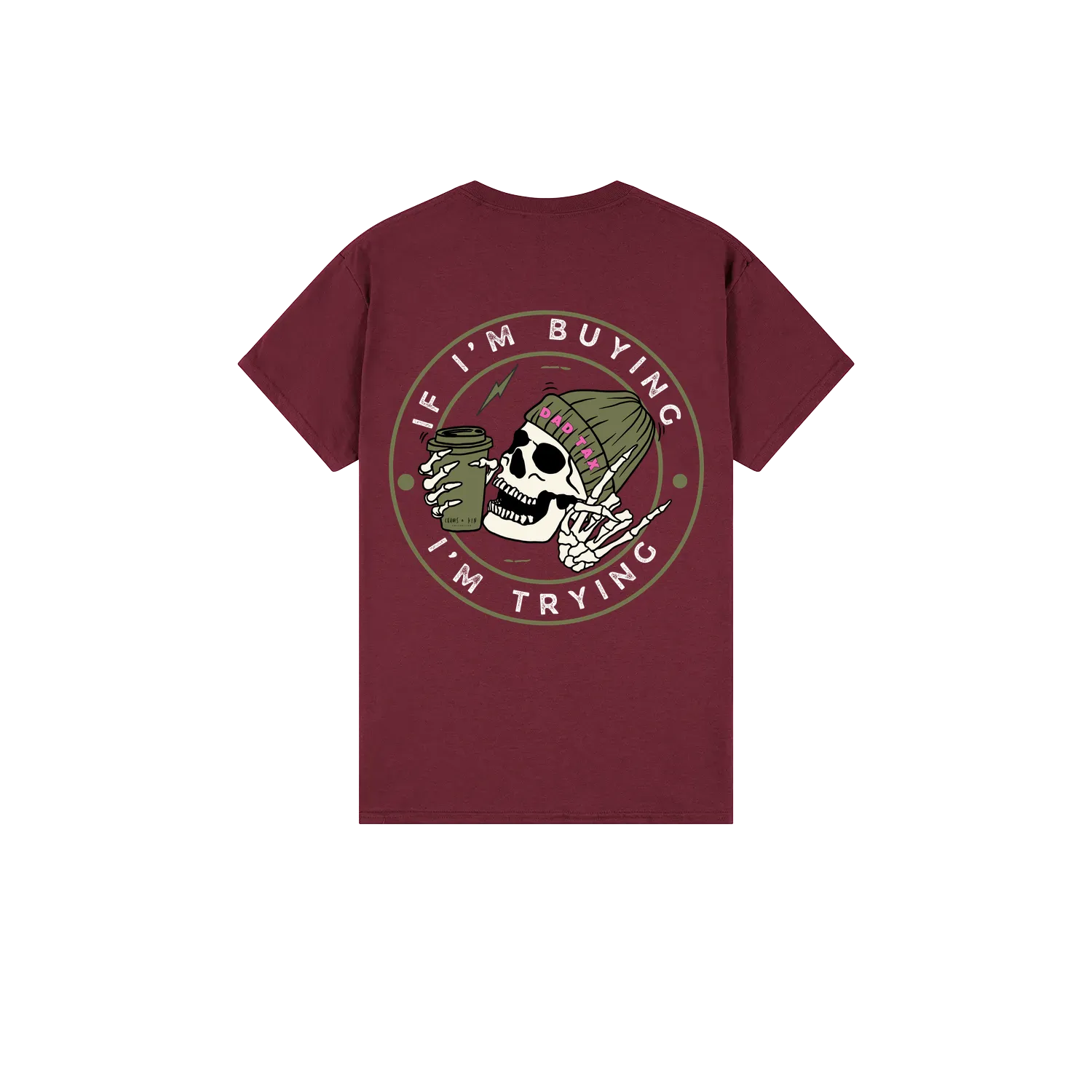 Maroon back flat lay