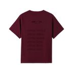 Maroon back flat lay