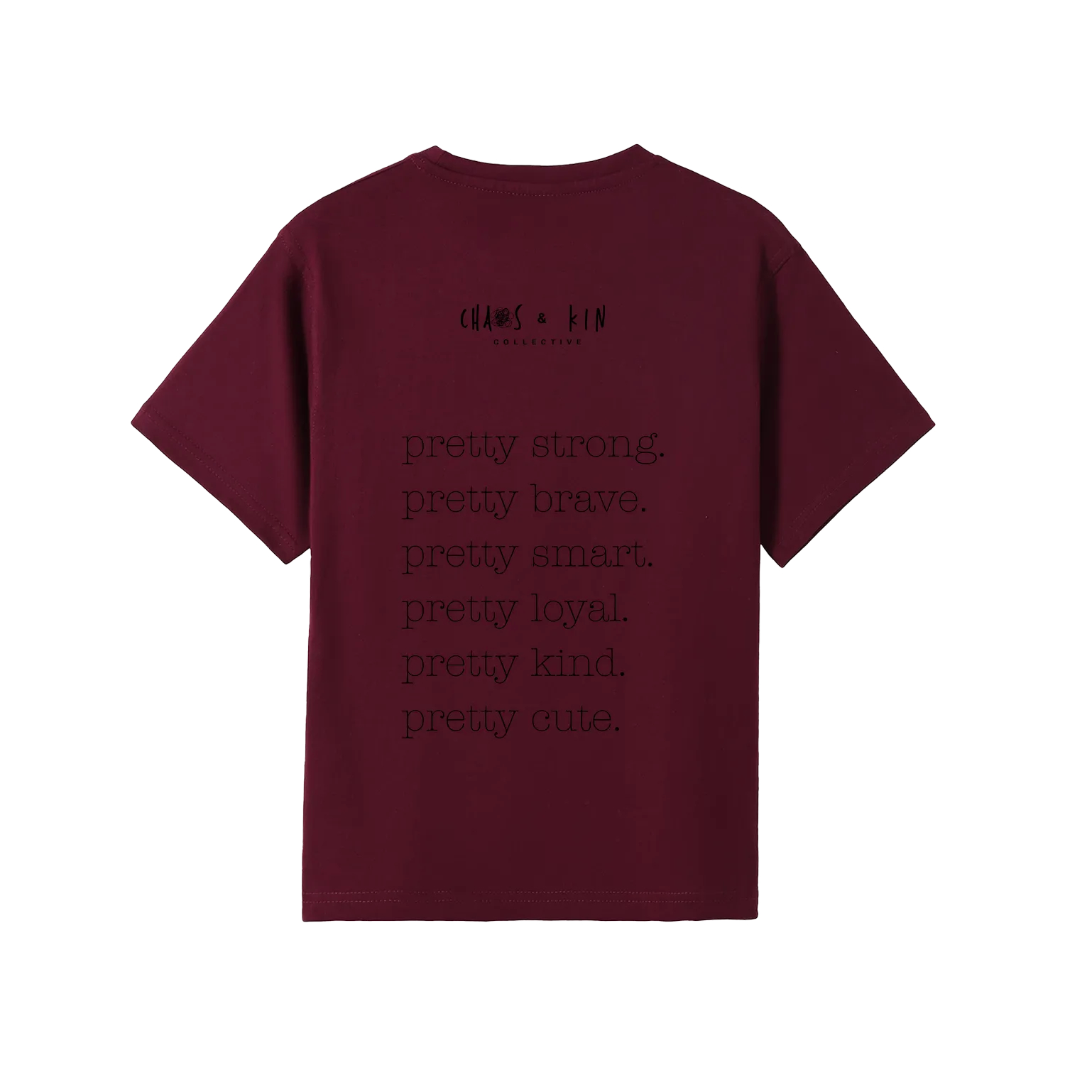 Maroon back flat lay