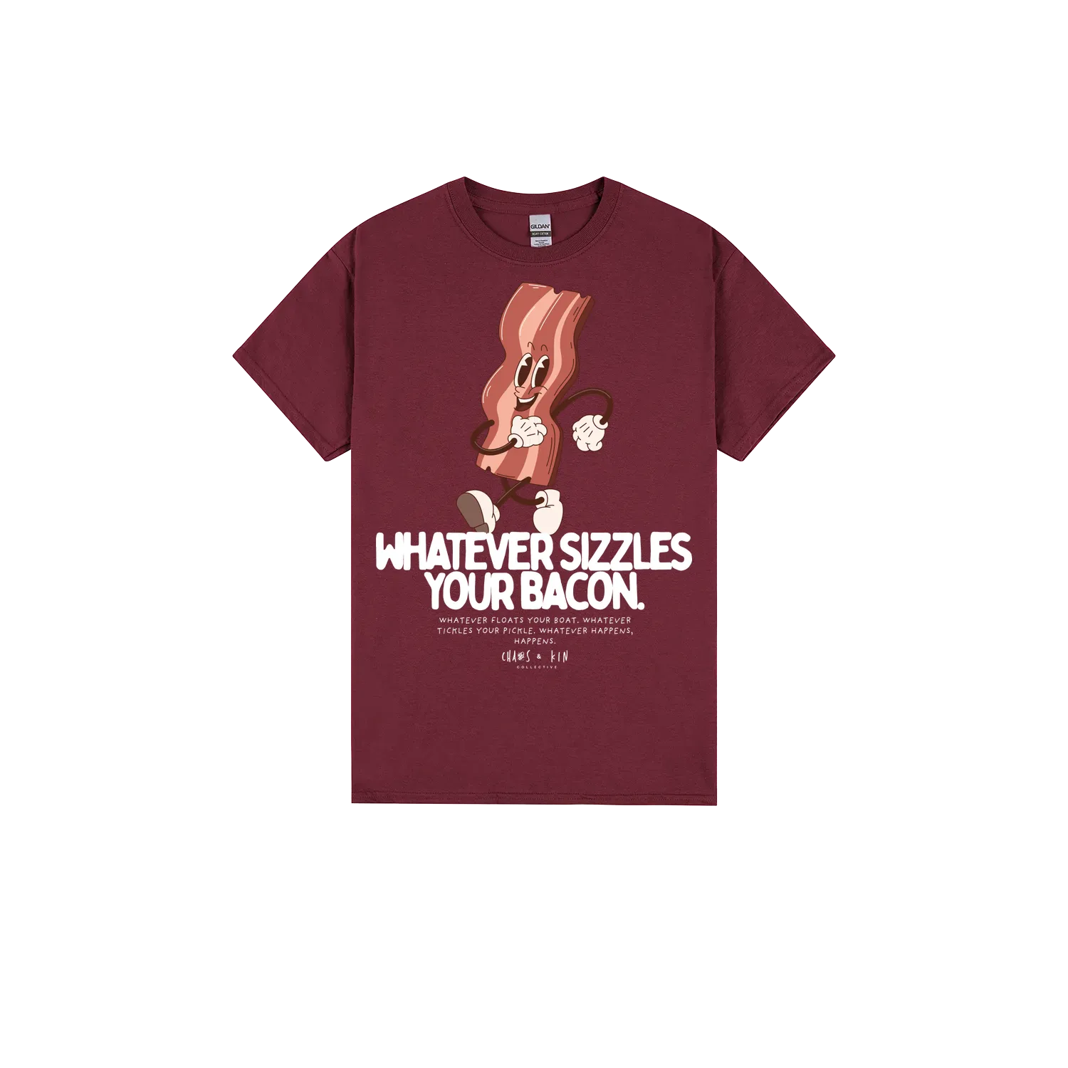Maroon front flat lay