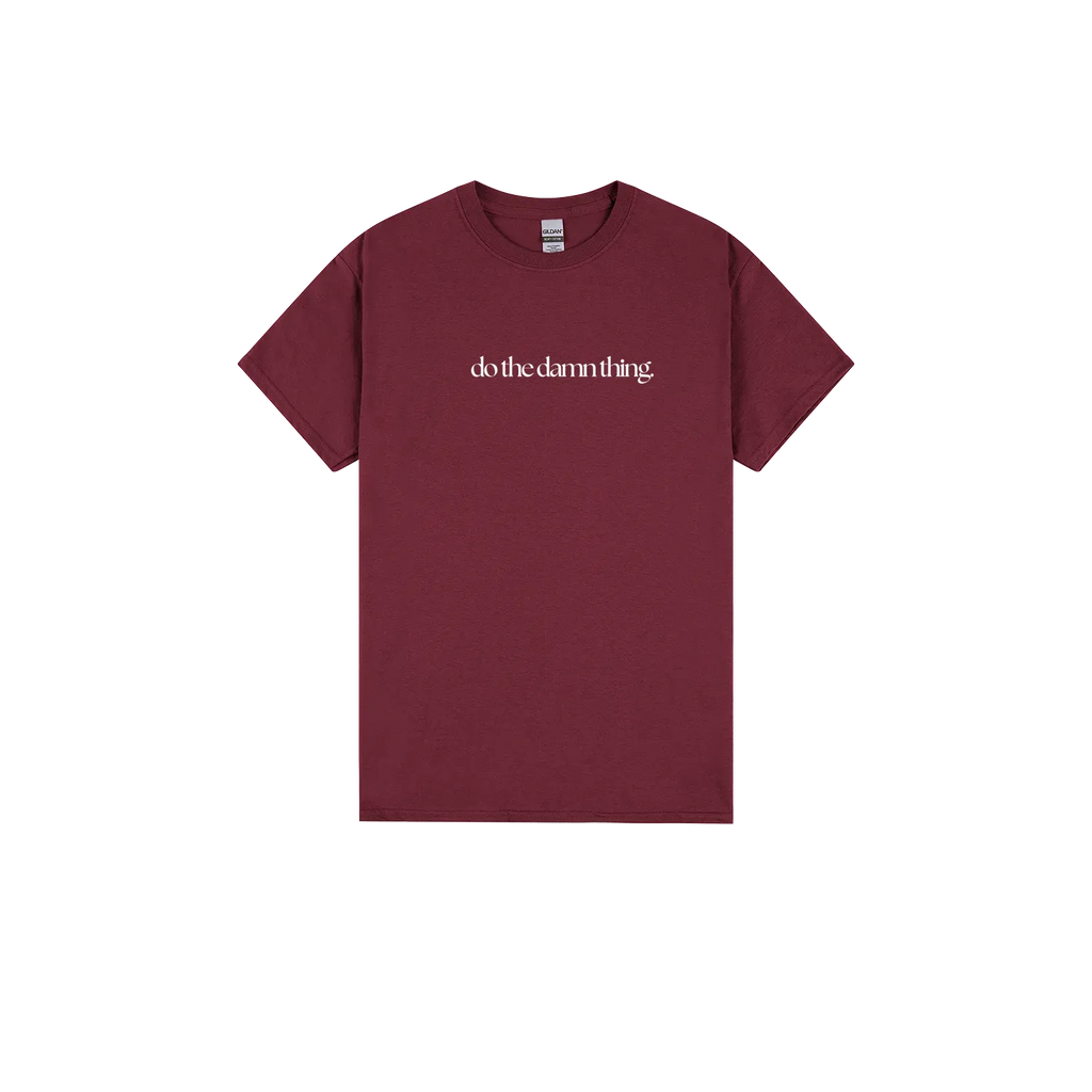 Maroon front flat lay