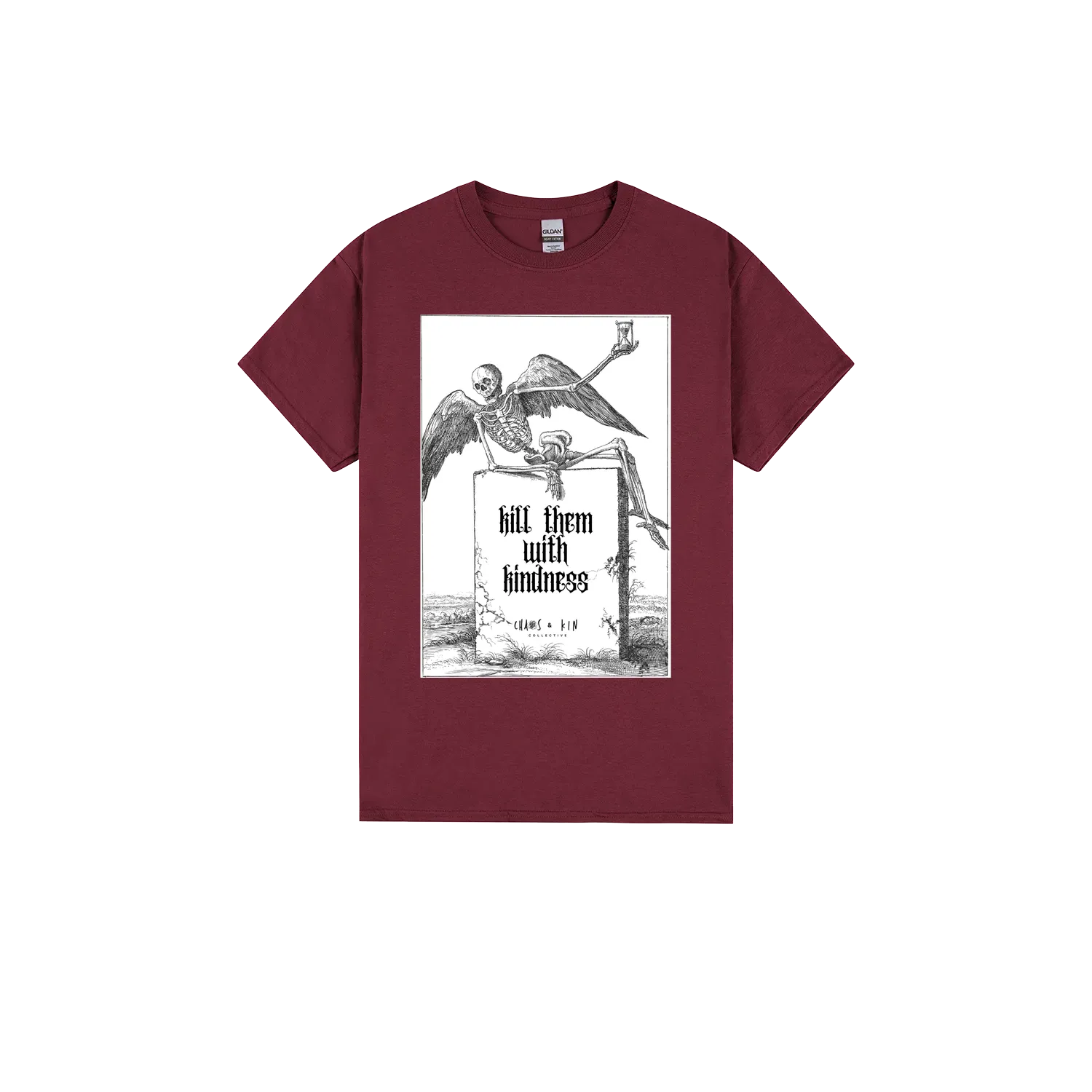 Maroon front flat lay