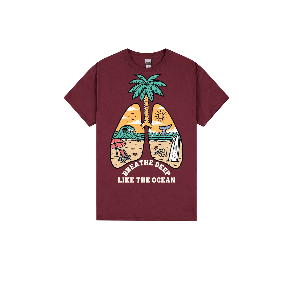 Maroon front flat lay