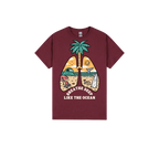 Maroon front flat lay