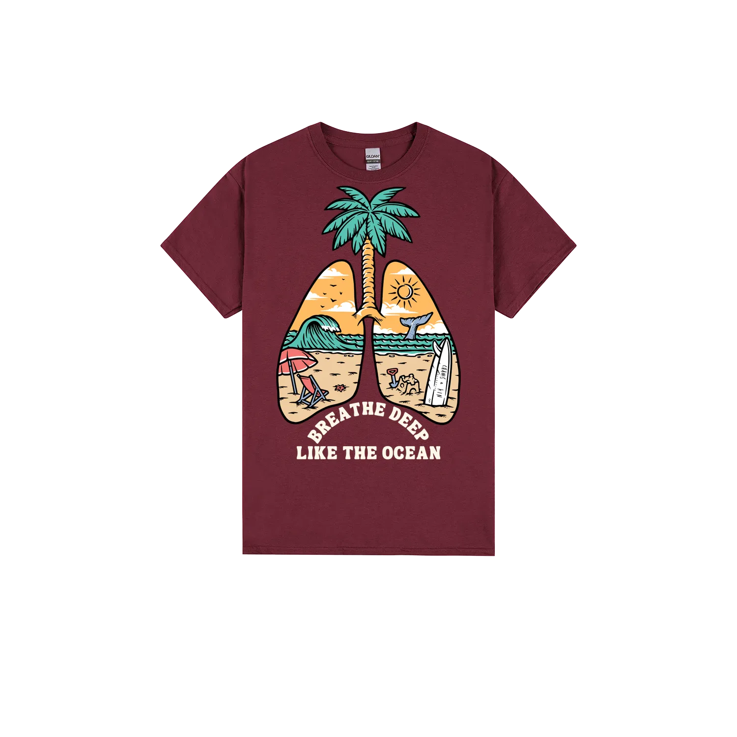 Maroon front flat lay