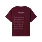Maroon back flat lay