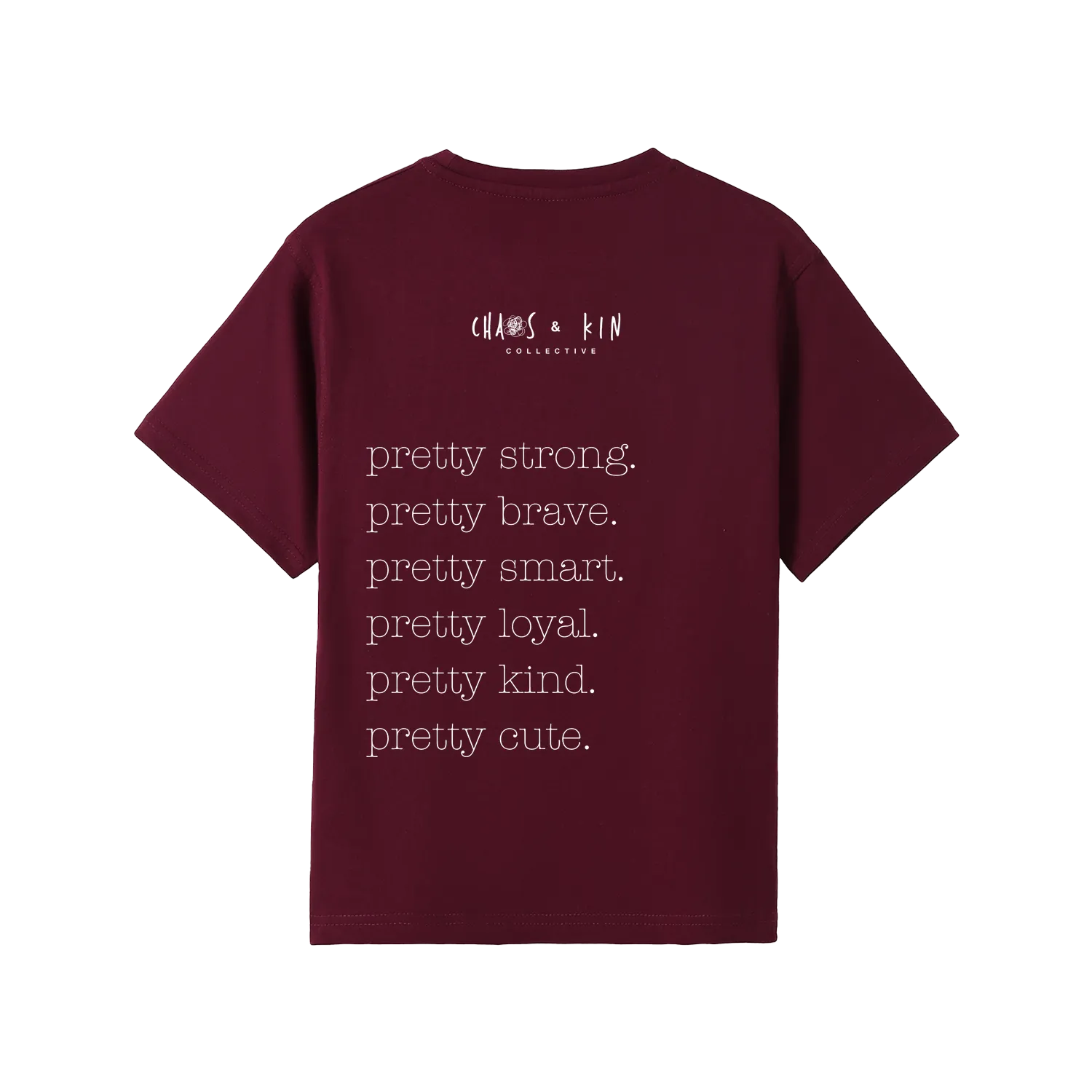 Maroon back flat lay