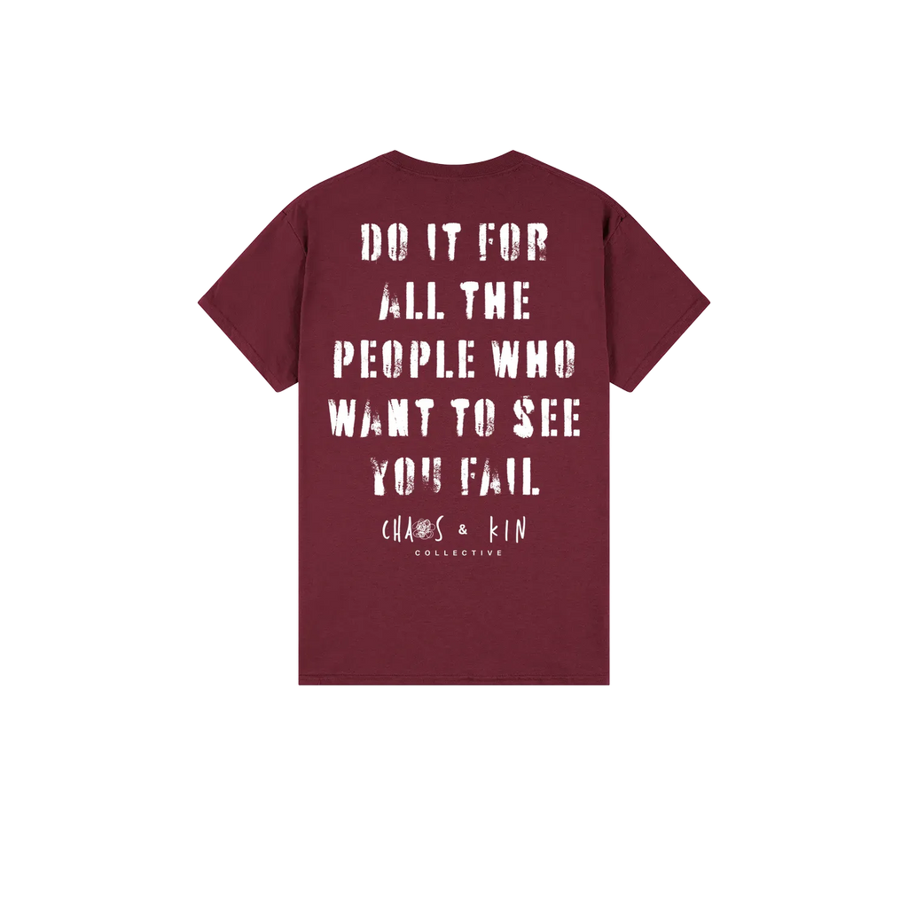 Maroon back flat lay