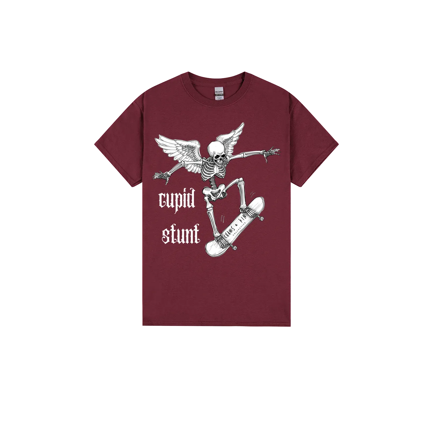 Maroon front flat lay