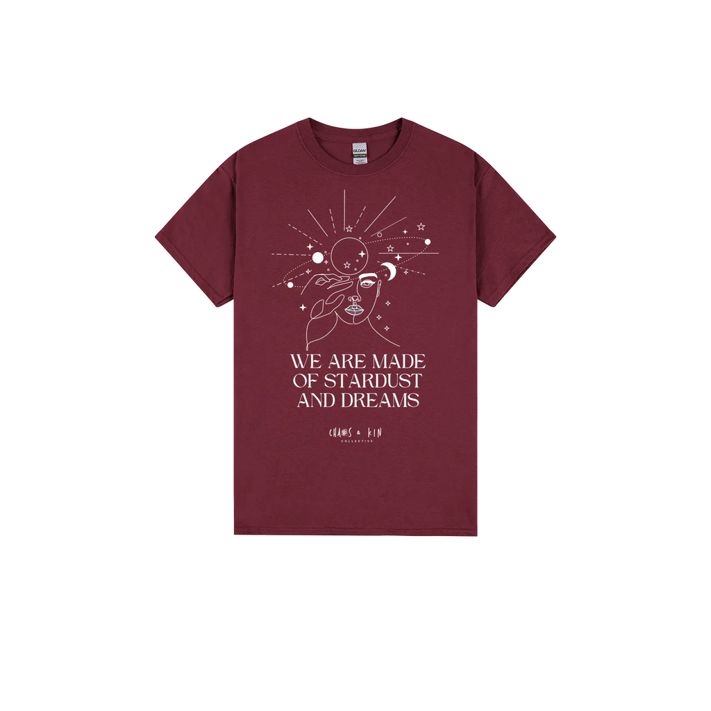 Maroon front flat lay