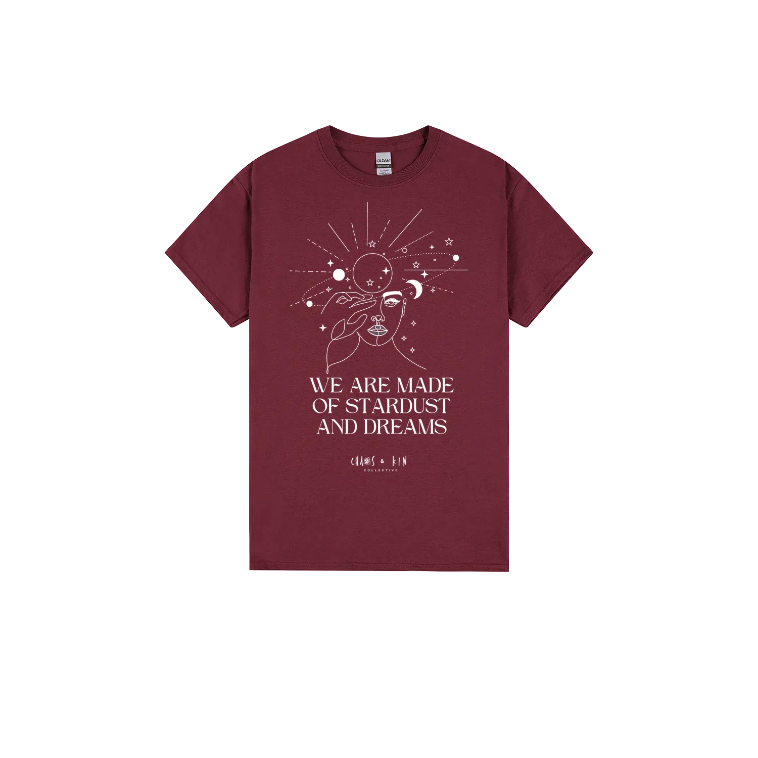 Maroon front flat lay