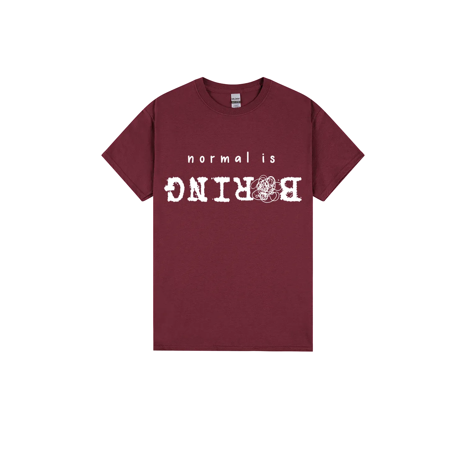Maroon front flat lay