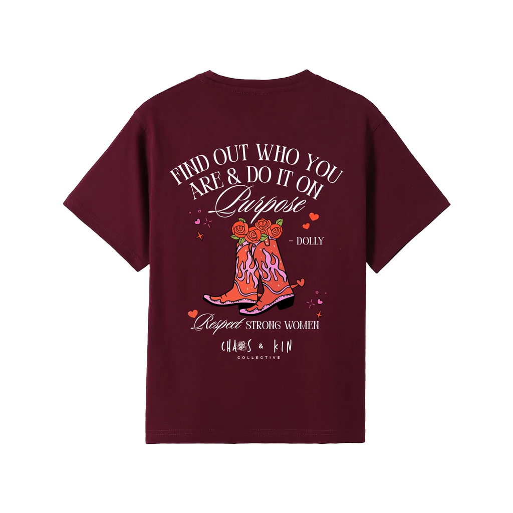 Maroon back flat lay