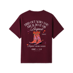 Maroon back flat lay