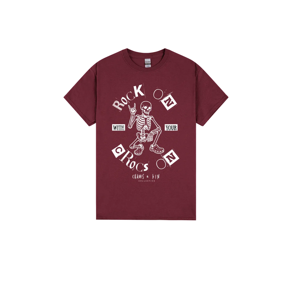 Maroon front flat lay