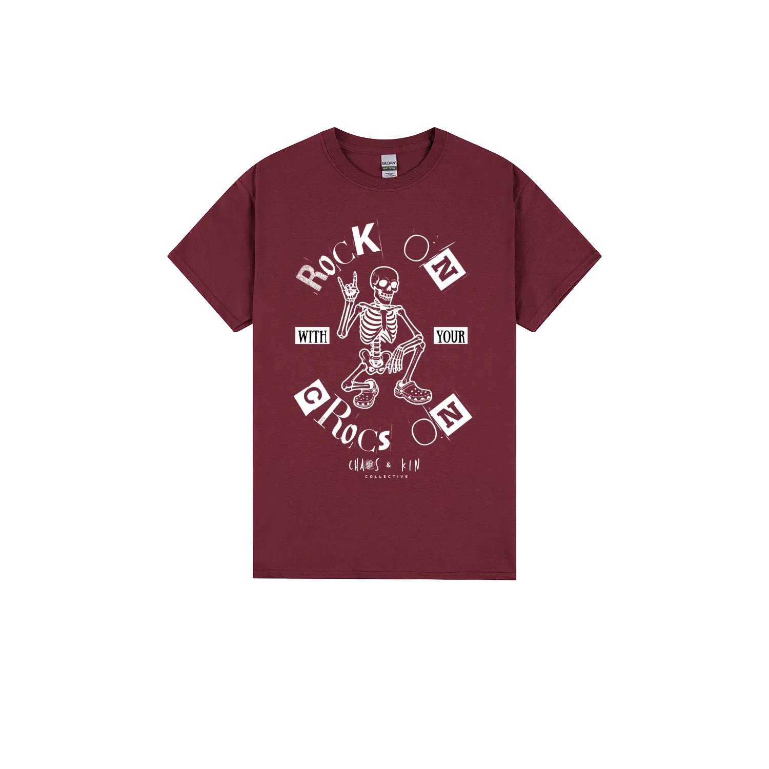 Maroon front flat lay