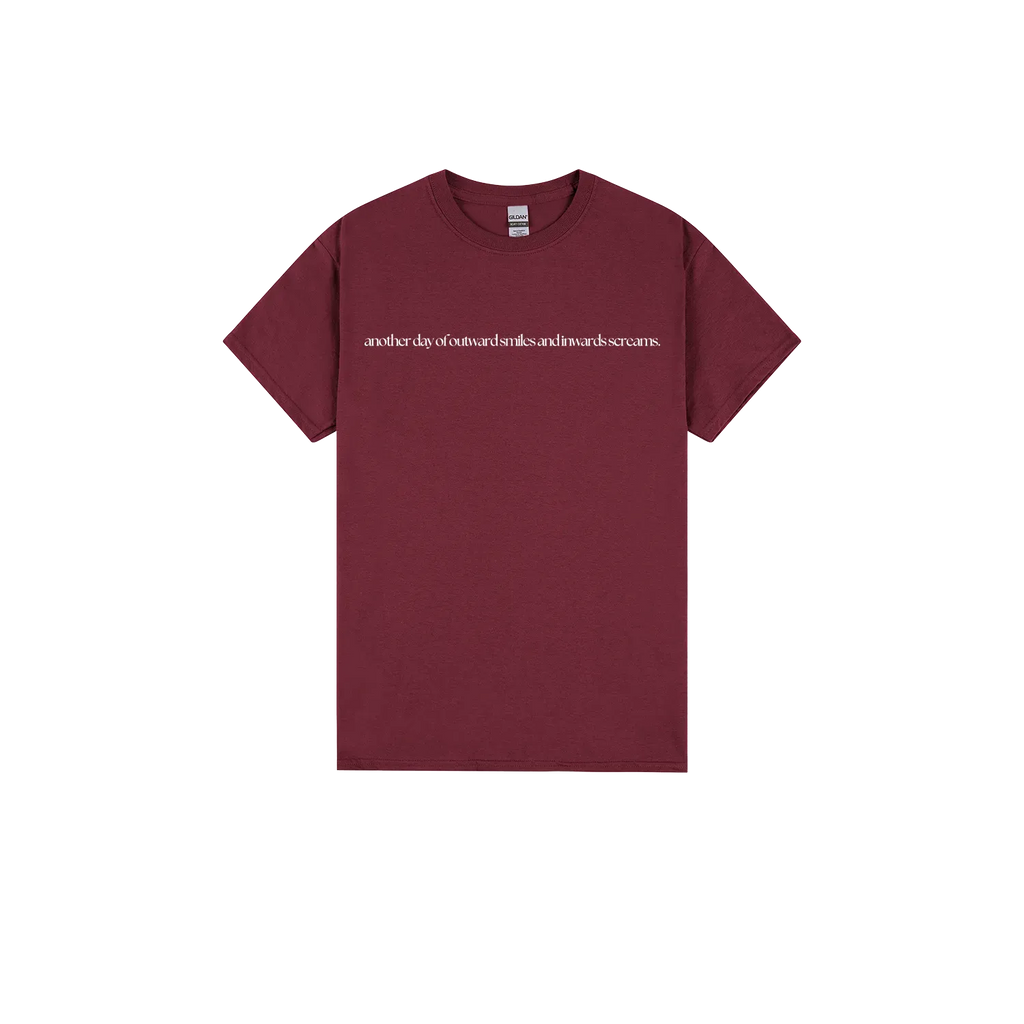 Maroon front flat lay