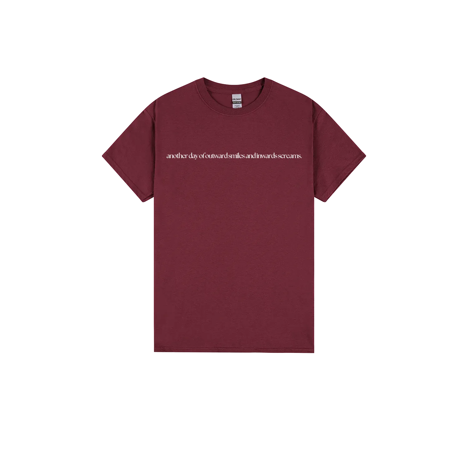 Maroon front flat lay