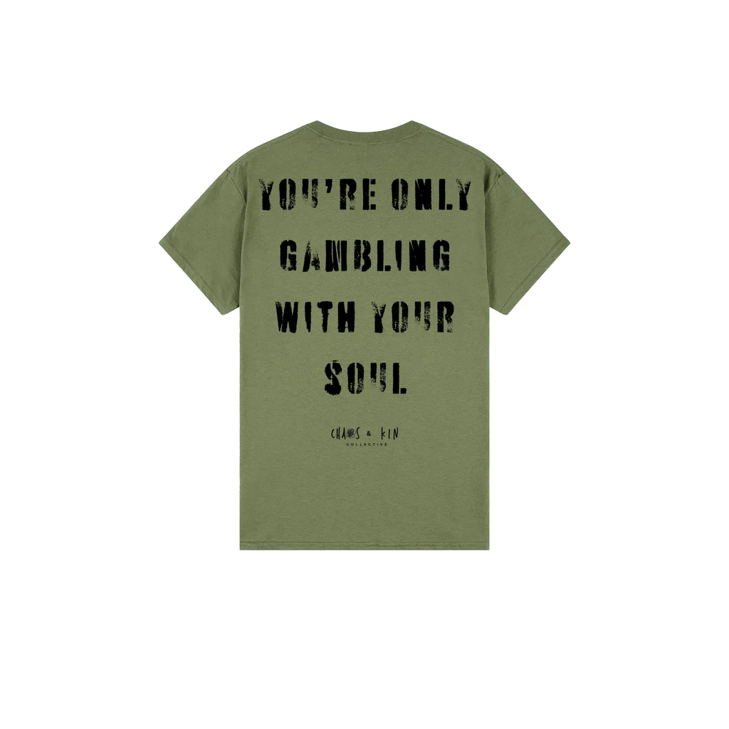 Military Green back flat lay