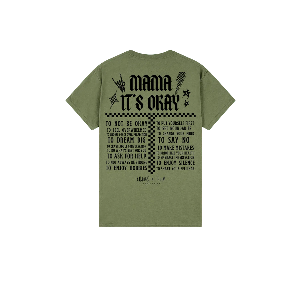 Military Green back flat lay