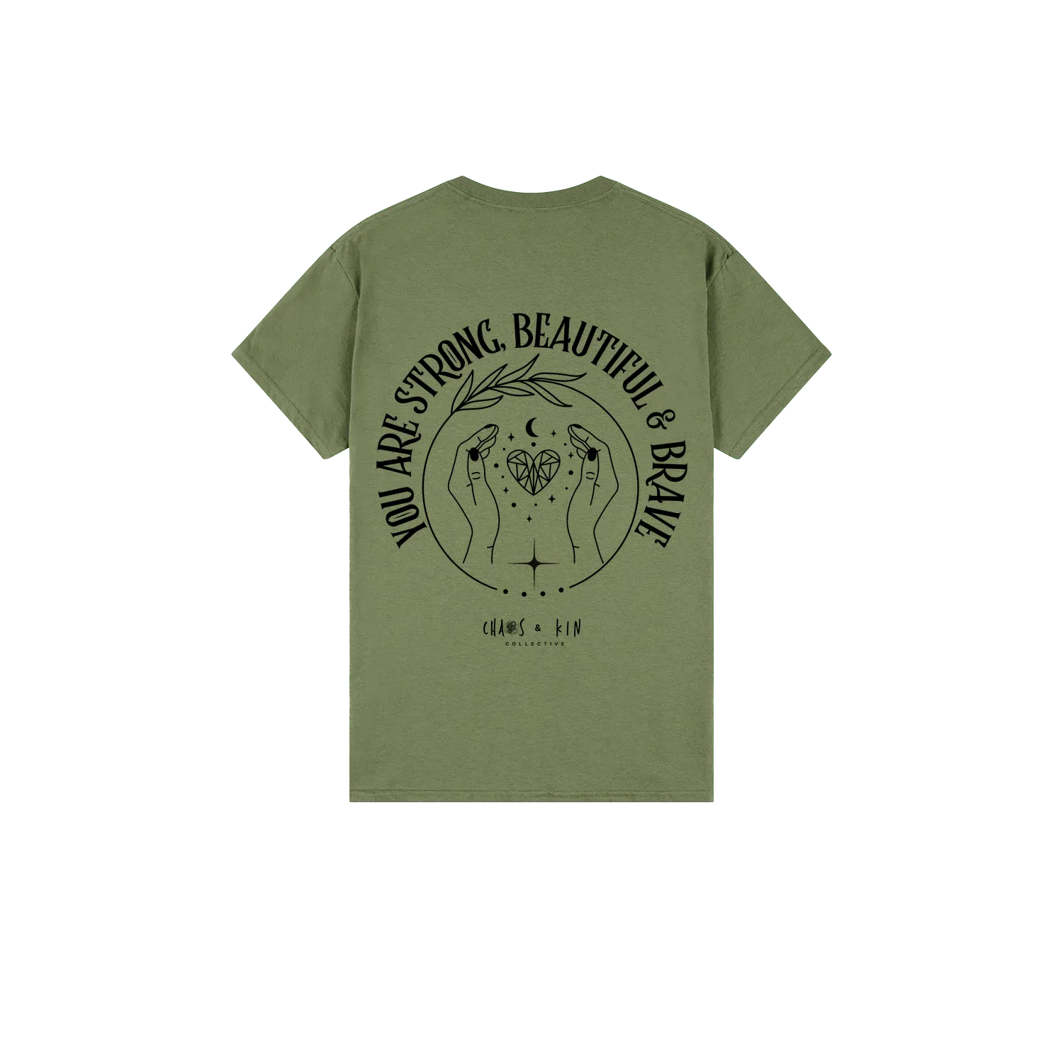Military Green back flat lay
