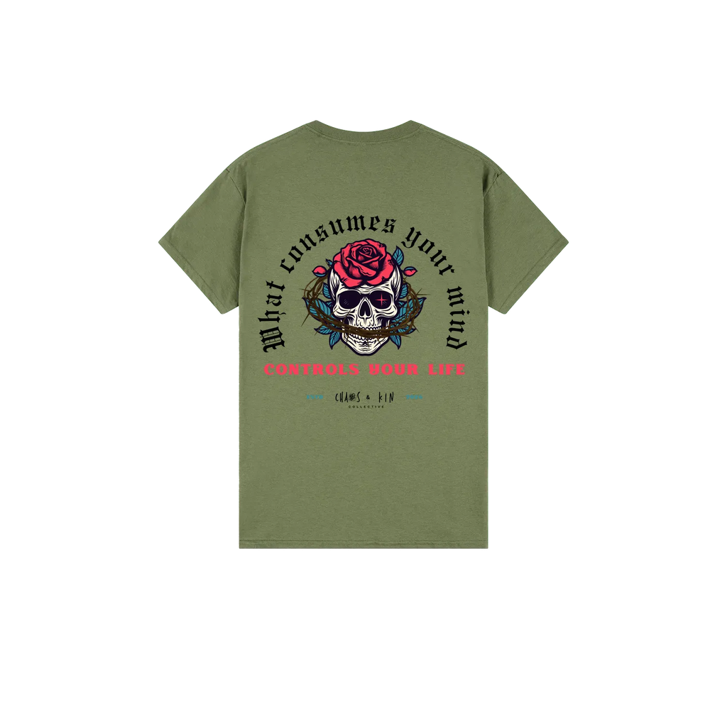 Military Green back flat lay